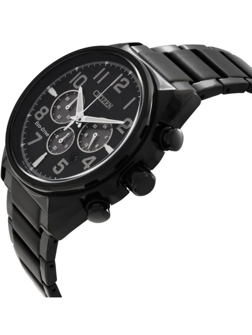 NWT Citizen Chronograph Black Dial Men's Watch and Bracelet Box Set